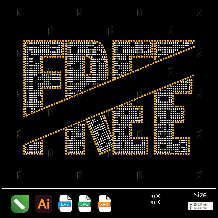 FREE Text Split Rhinestone – Premium Rhinestone Design by Rhinestone1