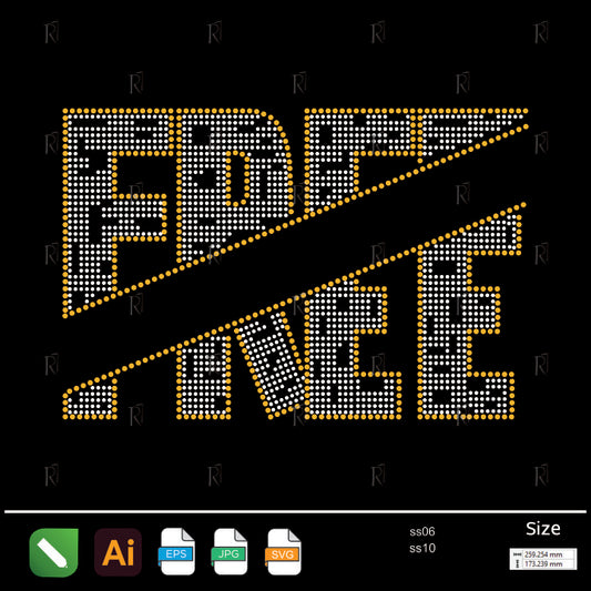 FREE Text Split Rhinestone – Premium Rhinestone Design by Rhinestone1