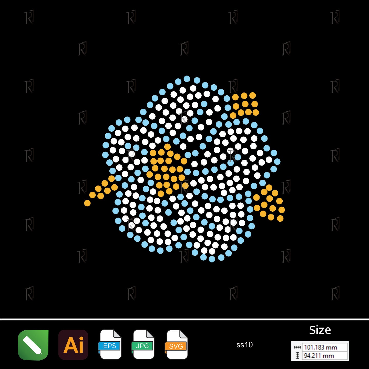 Classic Rose Rhinestone โ Premium Rhinestone Design by Rhinestone1