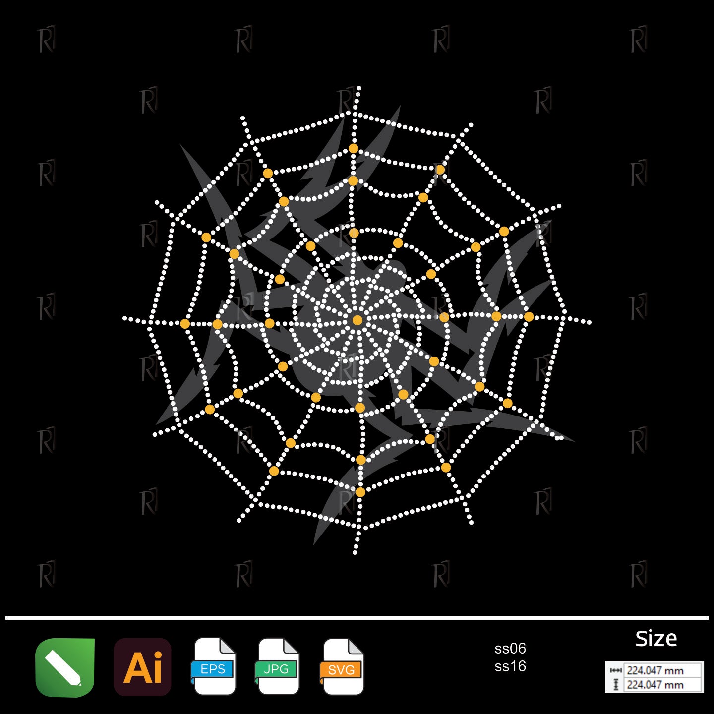 Glam Spider Web Rhinestone – Premium Rhinestone Design by Rhinestone1