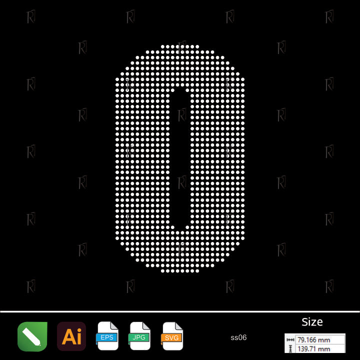 Rhinestone Letter O Bold – Premium Rhinestone Design by Rhinestone1