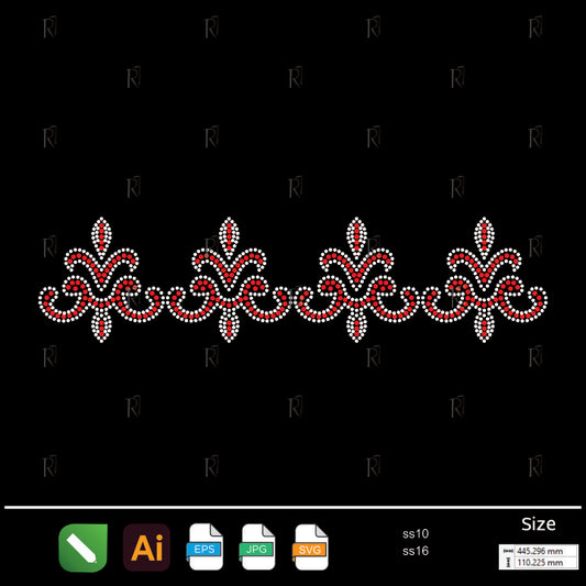 Royal Curve Chain Rhinestone – Premium Rhinestone Design by Rhinestone1