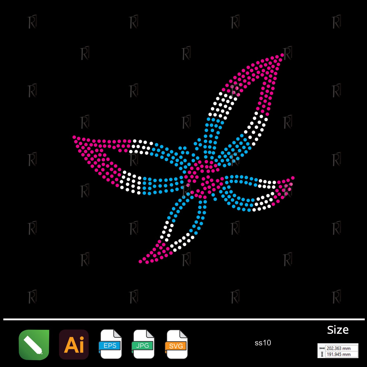 Colorful Five Petal Flower Rhinestone – Premium Rhinestone Design by Rhinestone1