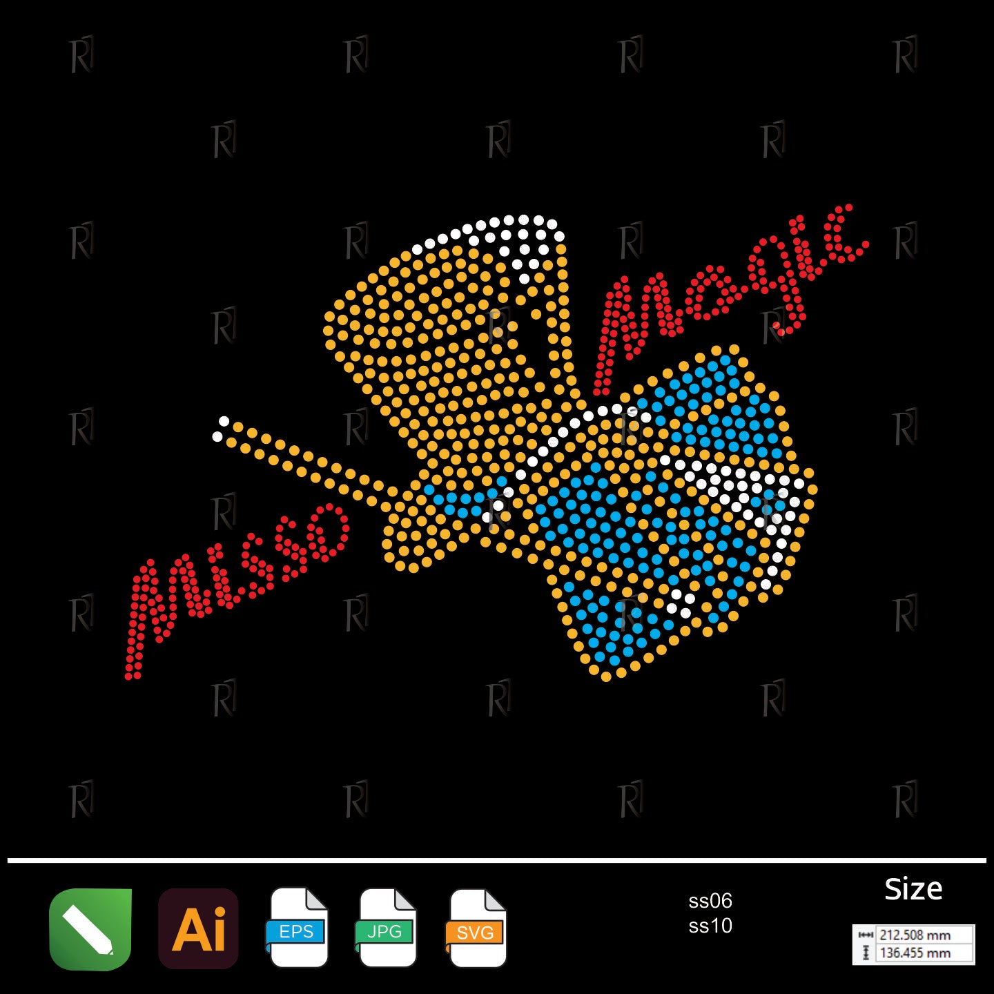 Miss Magic Hat Rhinestone – Premium Rhinestone Design by Rhinestone1