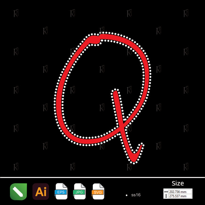 Q Shape Rhinestone Neckline – Premium Rhinestone Design by Rhinestone1
