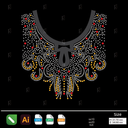 Regal Curves & Diamonds Rhinestone – Premium Rhinestone Design by Rhinestone1