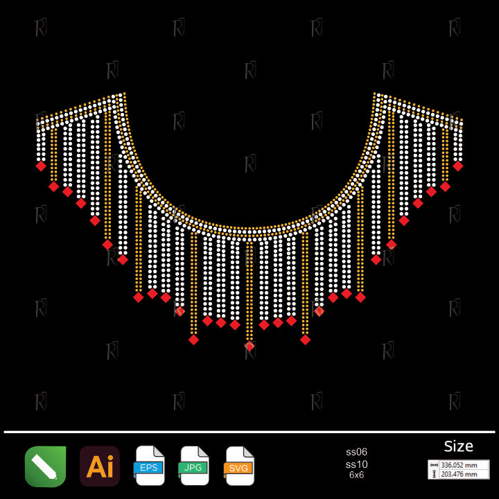 Elegant Fringe Necklace Rhinestone – Premium Rhinestone Design by Rhinestone1