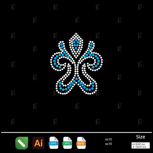 Aqua Royale Drop Rhinestone – Premium Rhinestone Design by Rhinestone1