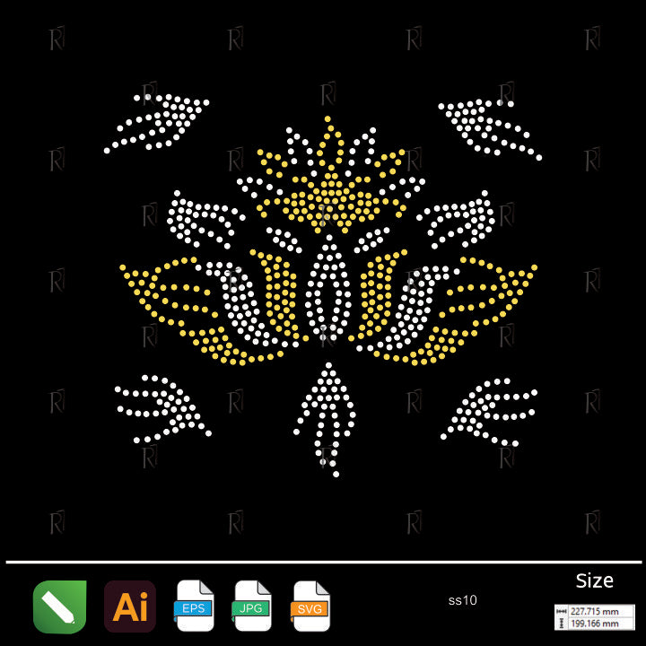 Lotus Blossom Rhinestone – Premium Rhinestone Design by Rhinestone1