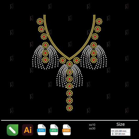 Golden Tassel Rhinestone Necklace – Premium Rhinestone Design by Rhinestone1