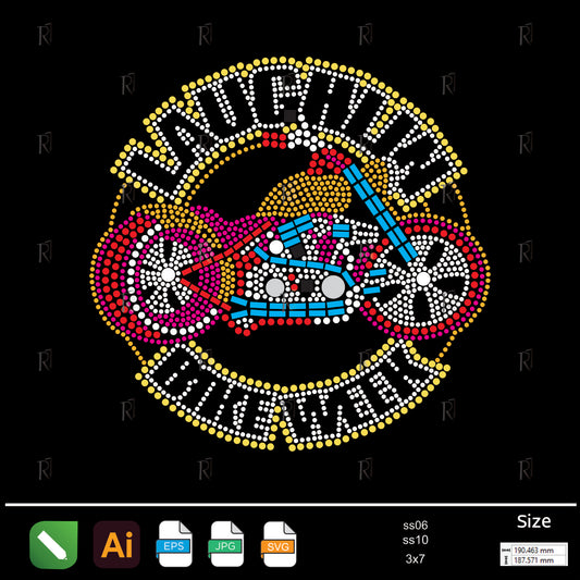 Biker Week Motorcycle Rhinestone – Premium Rhinestone Design by Rhinestone1