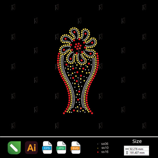 Vintage Floral Element Rhinestone – Premium Rhinestone Design by Rhinestone1