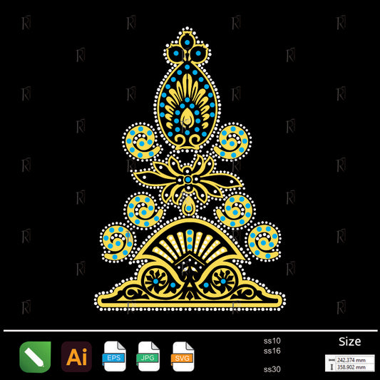 Royal Ornament Rhinestone – Premium Rhinestone Design by Rhinestone1