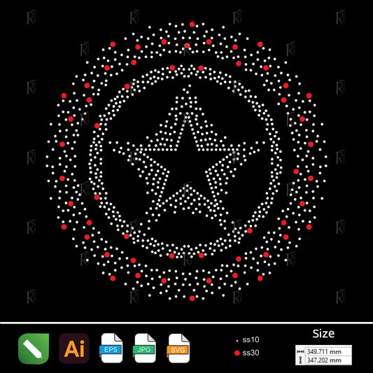 Shining Star Orbit Rhinestone Design – Premium Rhinestone Design by Rhinestone1