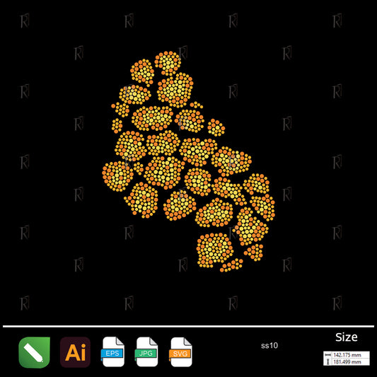 Leopard Skin Pattern Rhinestone – Premium Rhinestone Design by Rhinestone1