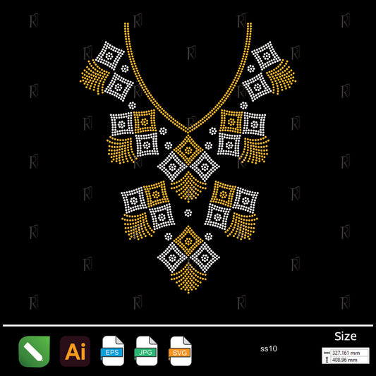 Royal Diamond Necklace Rhinestone – Premium Rhinestone Design by Rhinestone1