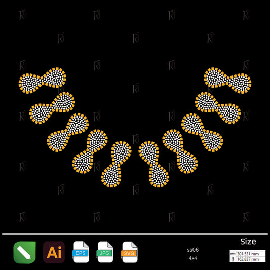 Double Link Chain Border Rhinestone – Premium Rhinestone Design by Rhinestone1