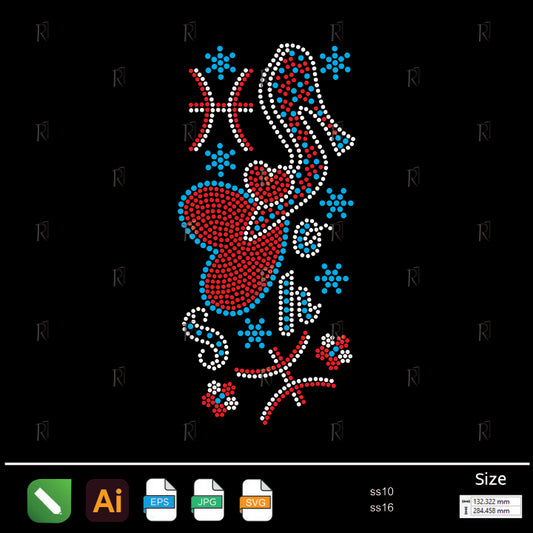 High Heel Love Rhinestone – Premium Rhinestone Design by Rhinestone1