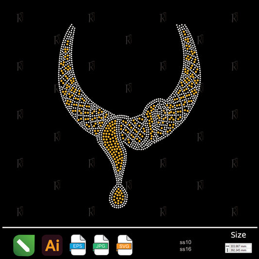 Royal Drape Necklace Rhinestone – Premium Rhinestone Design by Rhinestone1