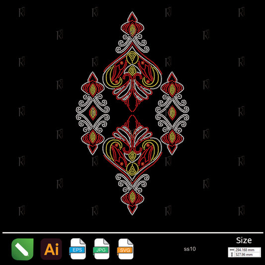 Royal Twin Flame Rhinestone – Premium Rhinestone Design by Rhinestone1