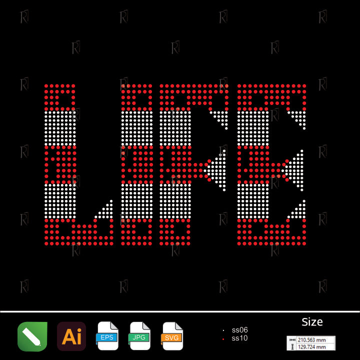 LIFE Bold Rhinestone Design – Premium Rhinestone Design by Rhinestone1
