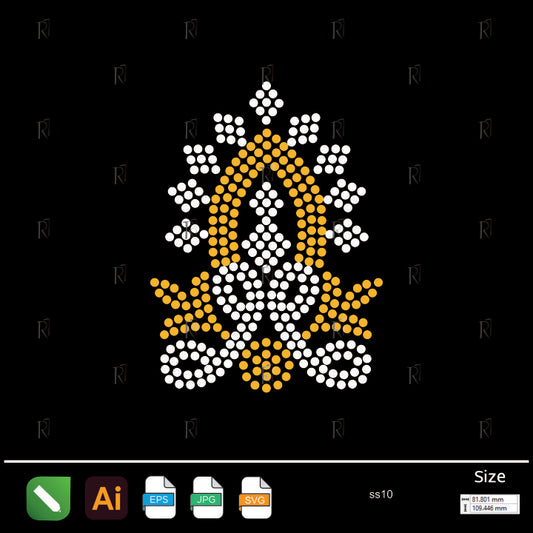 Ornamental Floral Arch Rhinestone – Premium Rhinestone Design by Rhinestone1