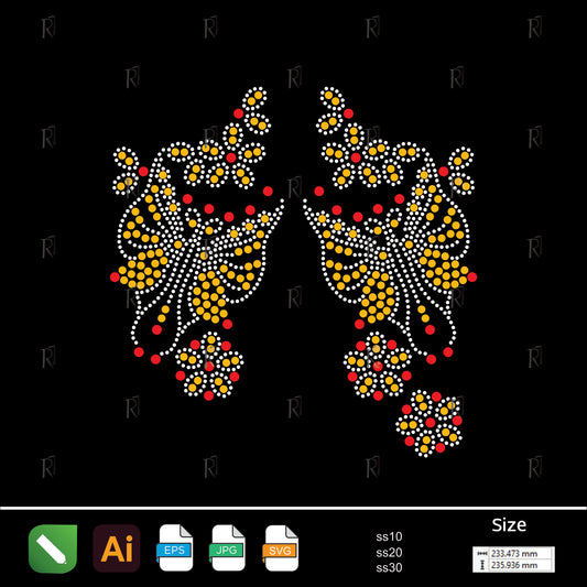 Butterfly Bloom Elegance – Premium Rhinestone Design by Rhinestone1