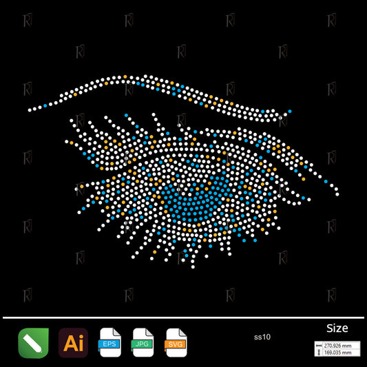 Artistic Eye Expression Rhinestone – Premium Rhinestone Design by Rhinestone1