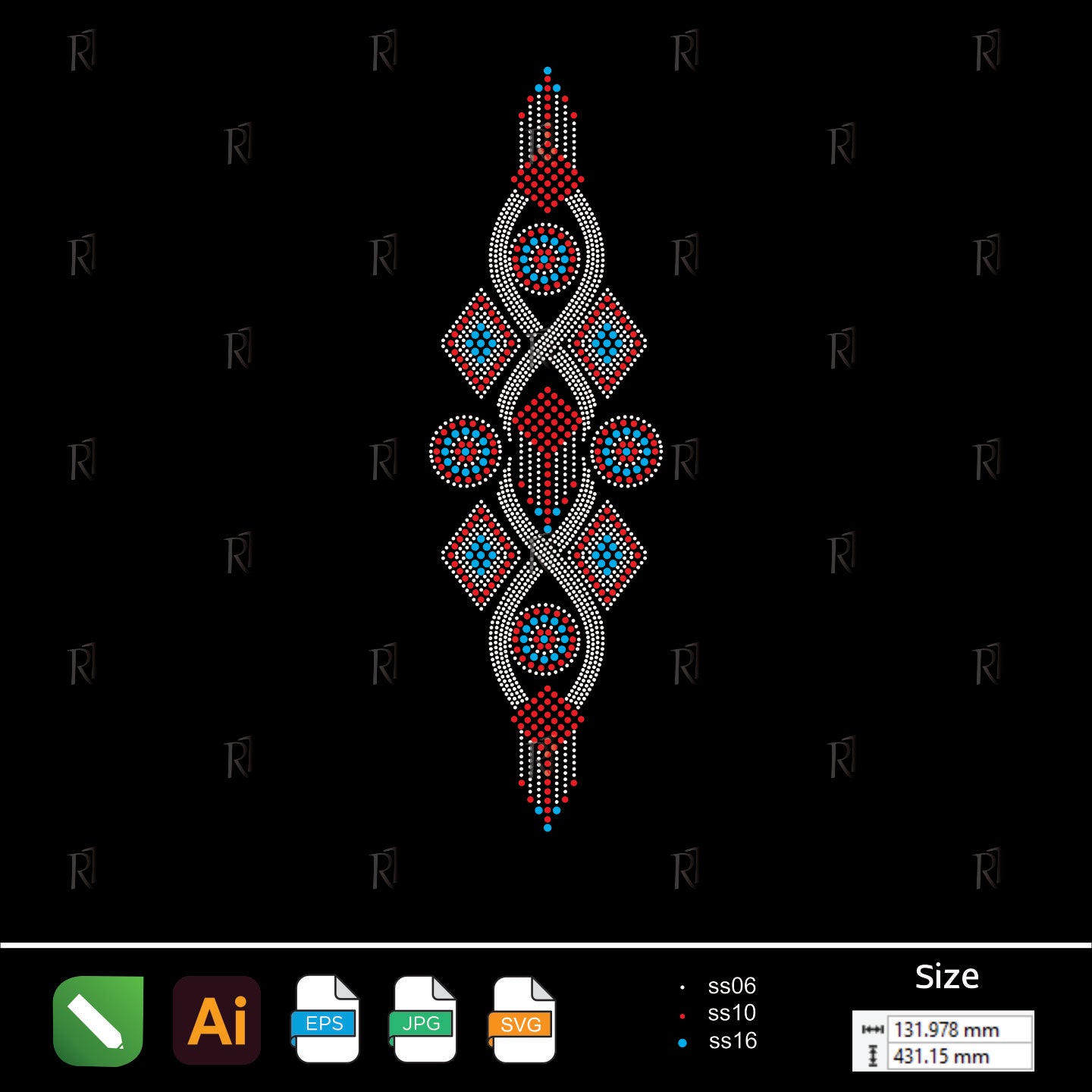 Diamond Tribal Chain – Premium Rhinestone Design by Rhinestone1