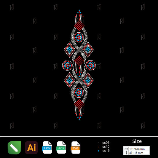 Diamond Tribal Chain – Premium Rhinestone Design by Rhinestone1