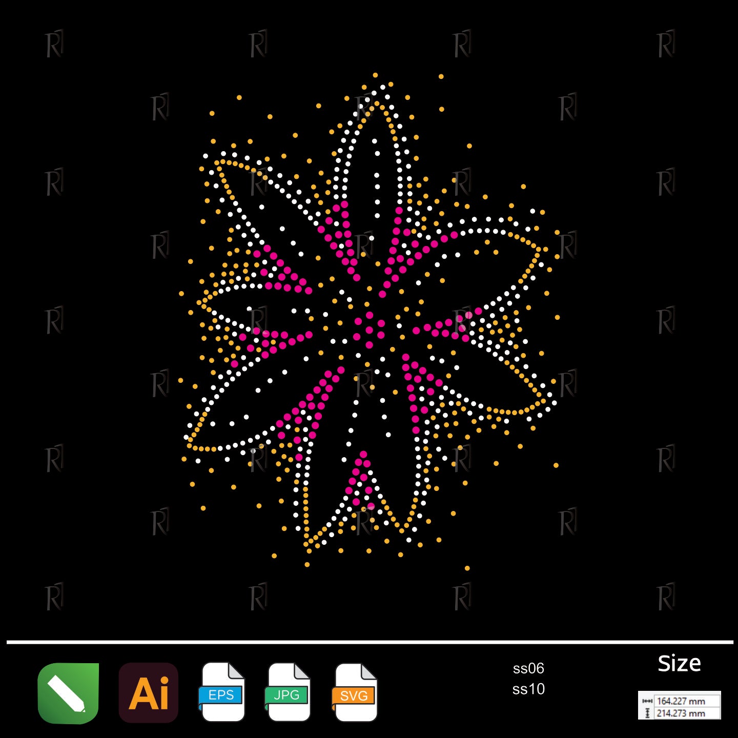 Sparkling Bloom Rhinestone – Premium Rhinestone Design by Rhinestone1