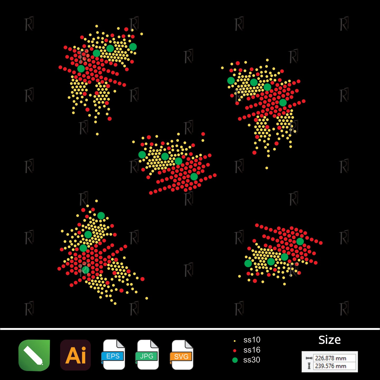 Abstract Firework Burst Rhinestone – Premium Rhinestone Design by Rhinestone1
