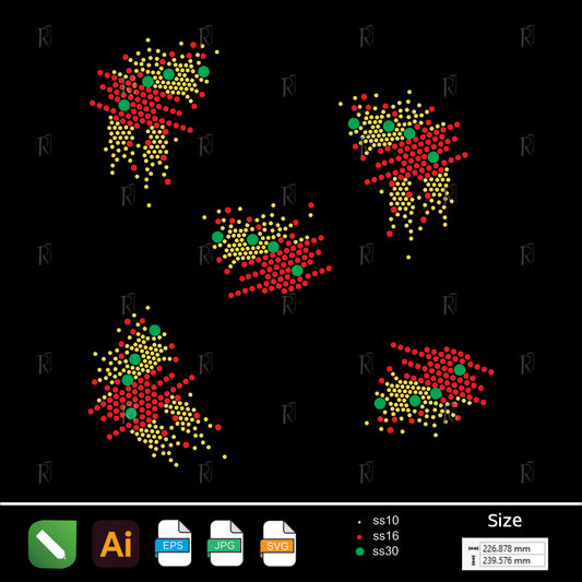 Abstract Firework Burst Rhinestone – Premium Rhinestone Design by Rhinestone1