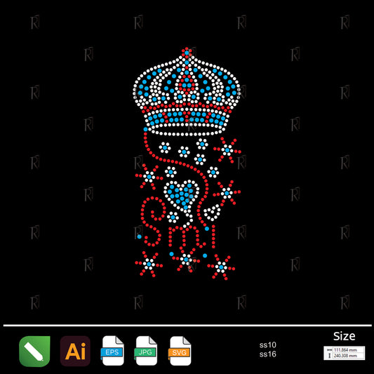 Smile Crown Rhinestone – Premium Rhinestone Design by Rhinestone1