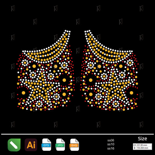 Golden Star Glow Rhinestone – Premium Rhinestone Design by Rhinestone1