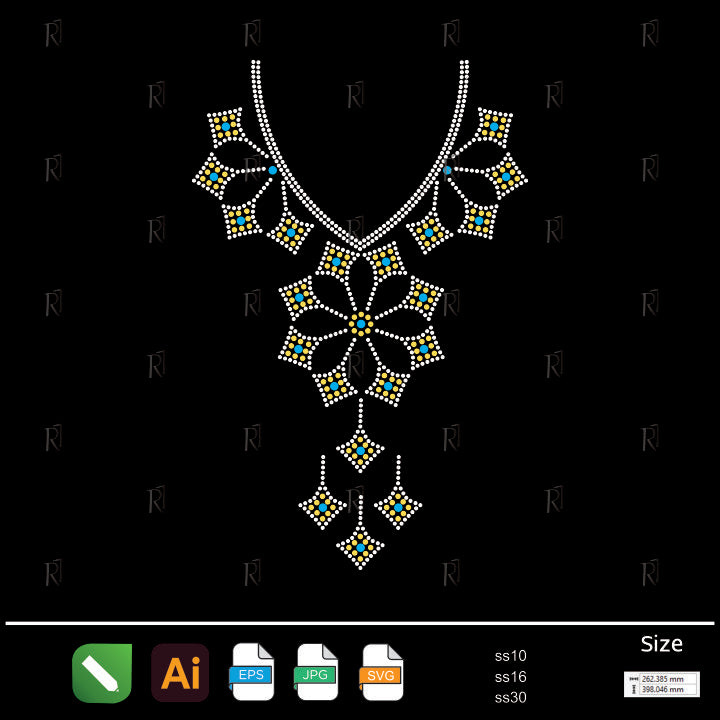 Royal Geometric Drop Rhinestone – Premium Rhinestone Design by Rhinestone1