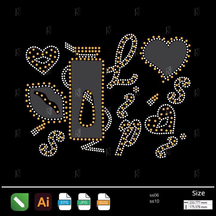 Perfume & Love Elements Rhinestone – Premium Rhinestone Design by Rhinestone1