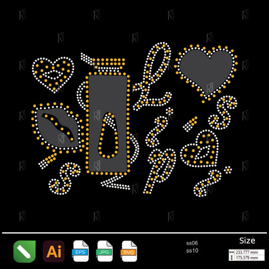Perfume & Love Elements Rhinestone – Premium Rhinestone Design by Rhinestone1