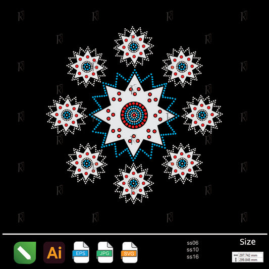 Radiant Starburst Rhinestone – Premium Rhinestone Design by Rhinestone1