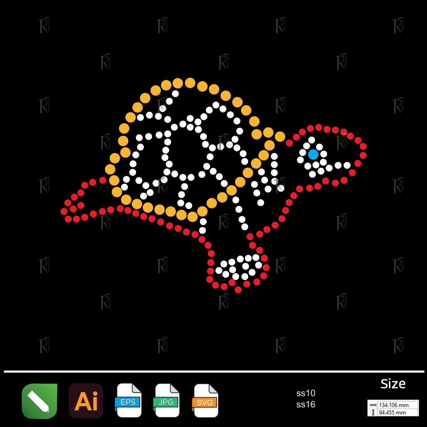 Cute Turtle Rhinestone – Premium Rhinestone Design by Rhinestone1