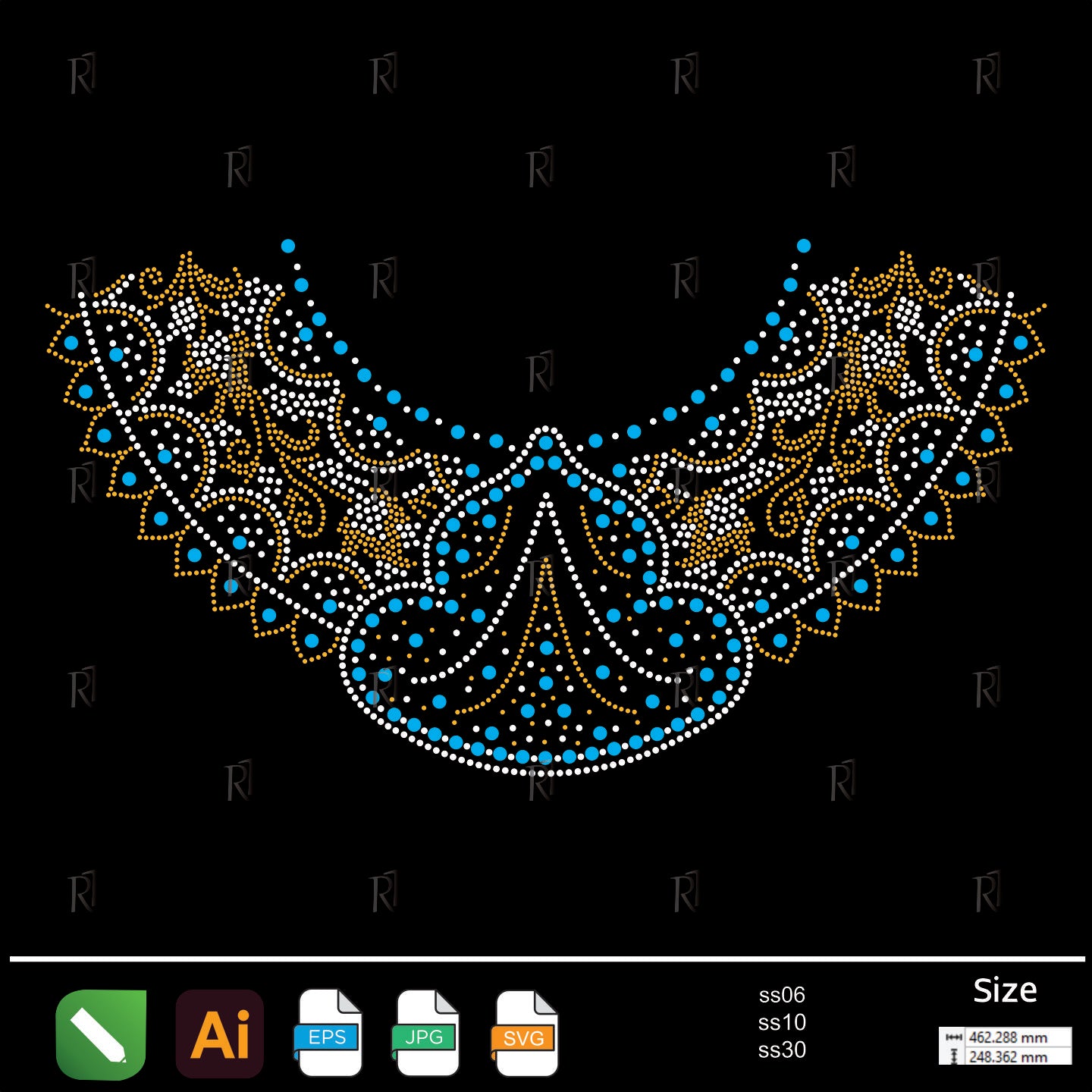 Royal Leaf Necklace Rhinestone – Premium Rhinestone Design by Rhinestone1