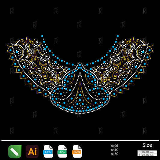 Royal Leaf Necklace Rhinestone – Premium Rhinestone Design by Rhinestone1
