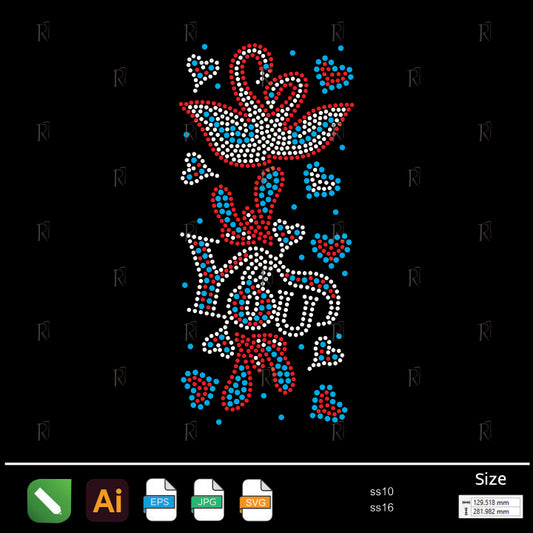 Swan Love You Rhinestone – Premium Rhinestone Design by Rhinestone1