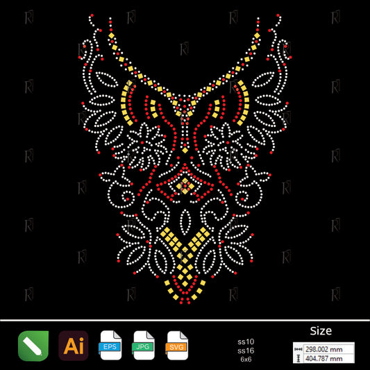 Royal Bloom Elegance – Premium Rhinestone Design by Rhinestone1