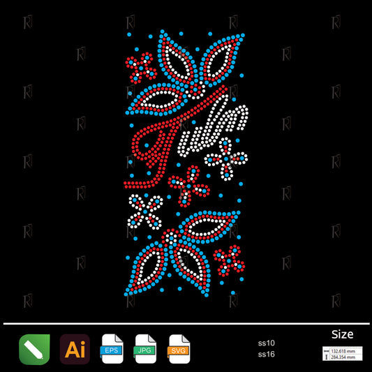 Tulip Flowers Rhinestone – Premium Rhinestone Design by Rhinestone1