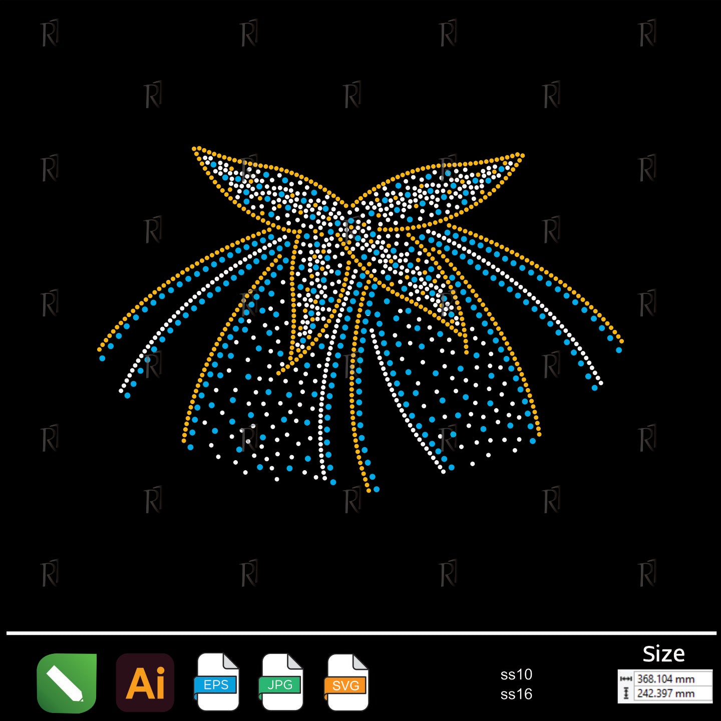 Celestial Bloom Burst Rhinestone – Premium Rhinestone Design by Rhinestone1