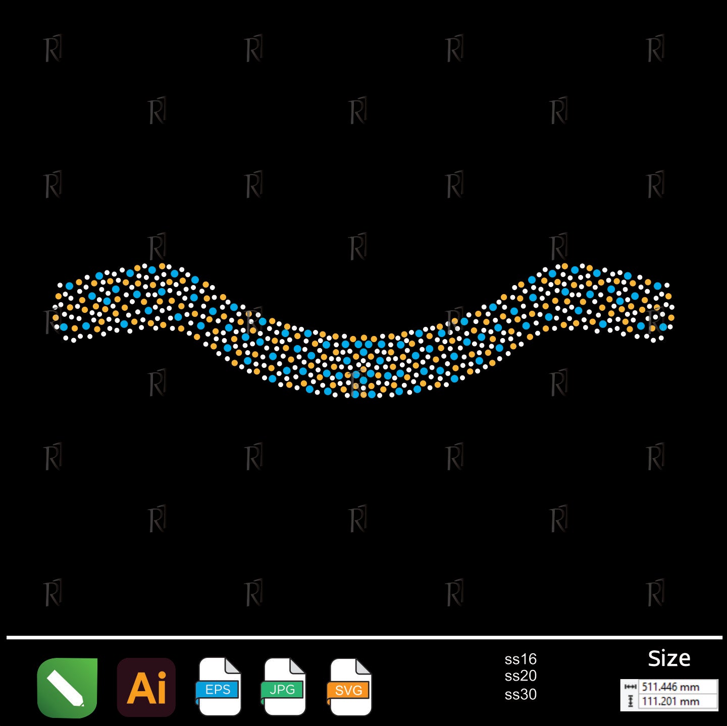 Random Sparkle Flow Rhinestone – Premium Rhinestone Design by Rhinestone1