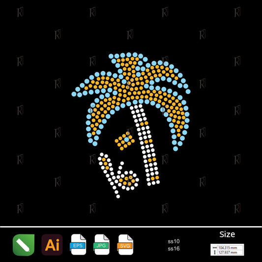 Palm Beach Rhinestone – Premium Rhinestone Design by Rhinestone1