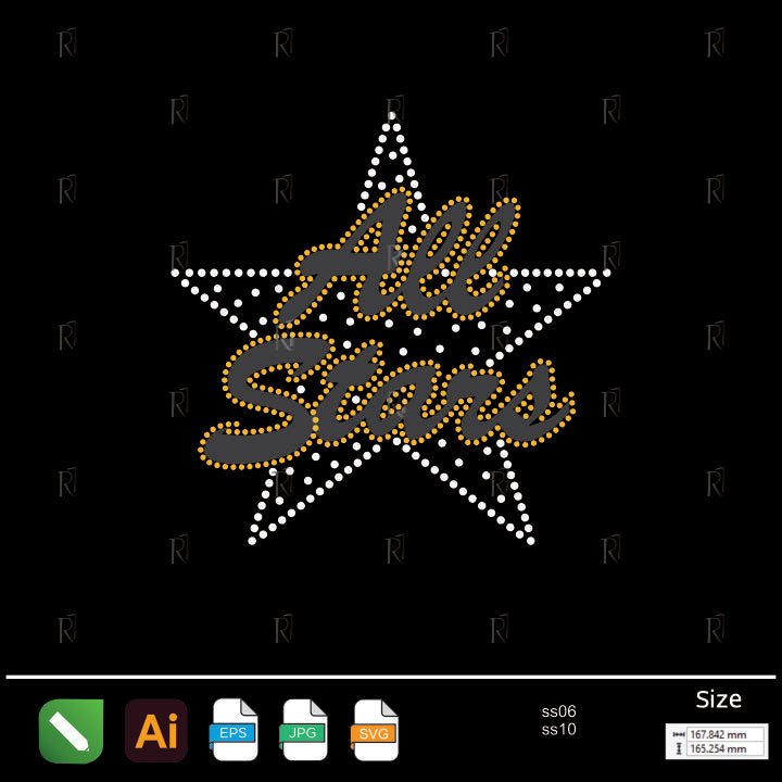 All Stars Rhinestone – Premium Rhinestone Design by Rhinestone1
