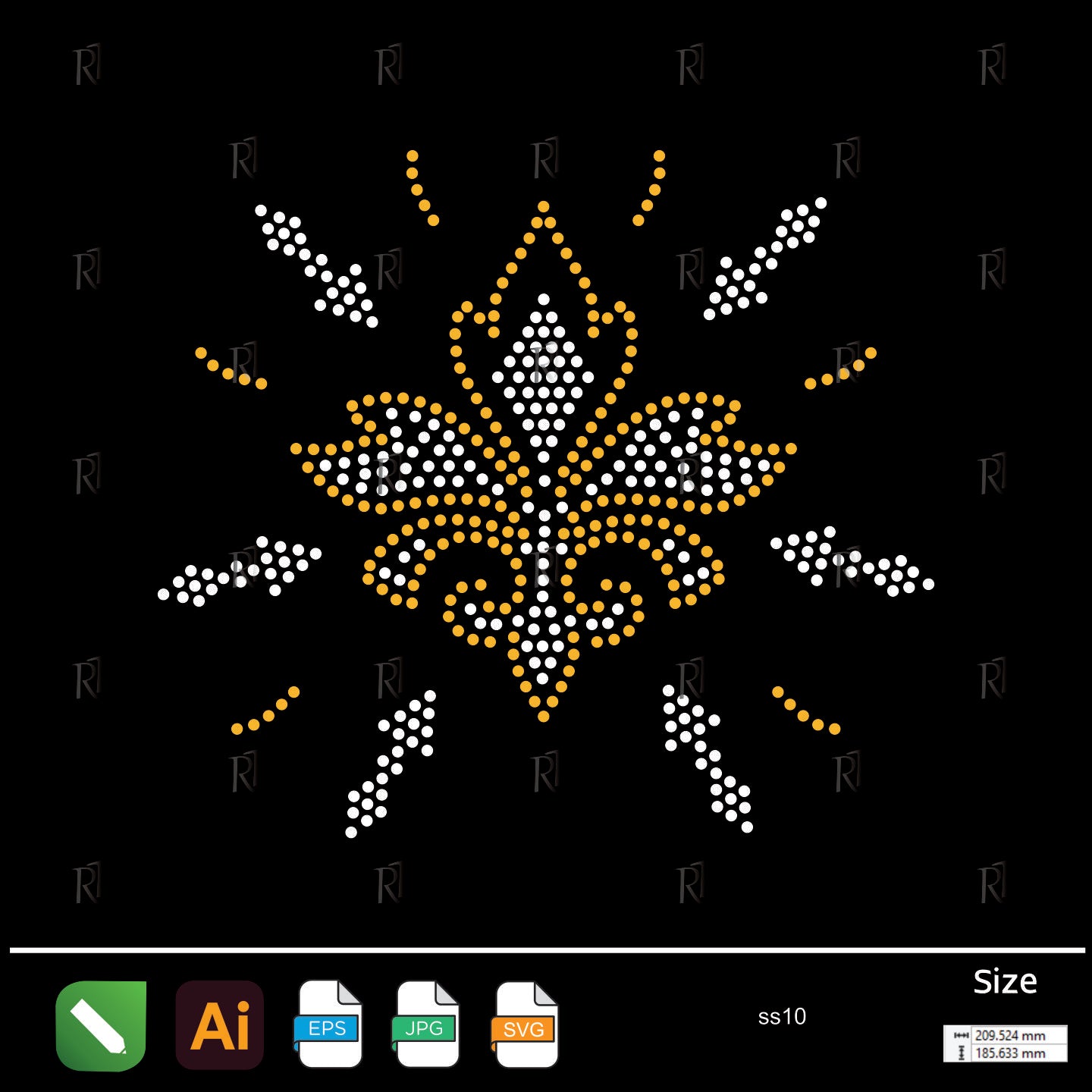 Royal Fleur-de-lis Burst Rhinestone – Premium Rhinestone Design by Rhinestone1